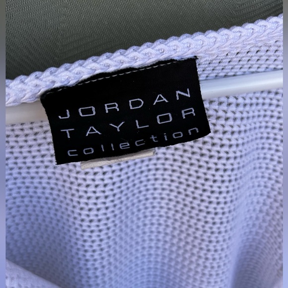 Jordan Taylor white mesh top swimsuit cover up tunic - Picture 4 of 9